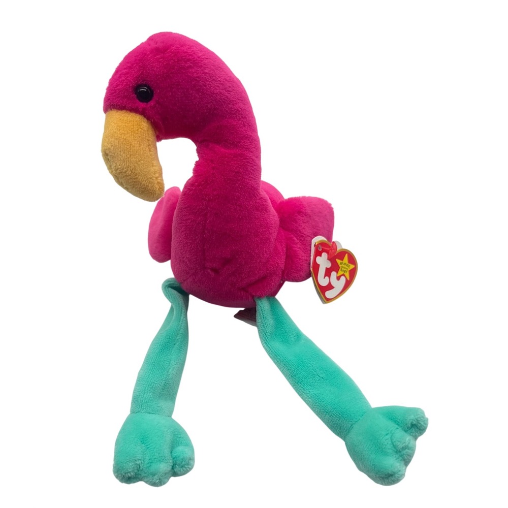 Ty Beanie Baby Fraya the Flamingo Pink Teal Plush Stuffed Animal 2023 41337
